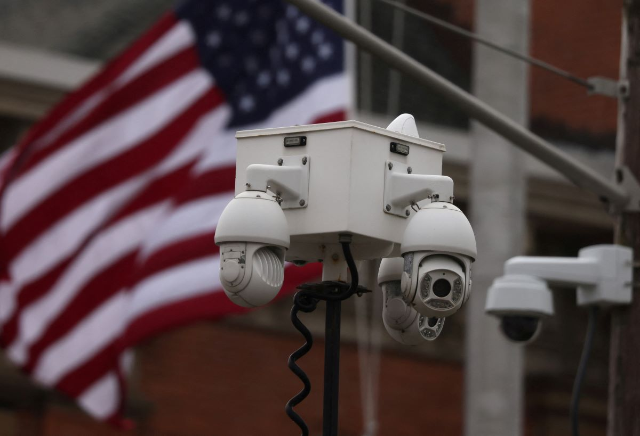 Mobile police cameras are in Chardon, Ohio, U.S., March 31, 2023