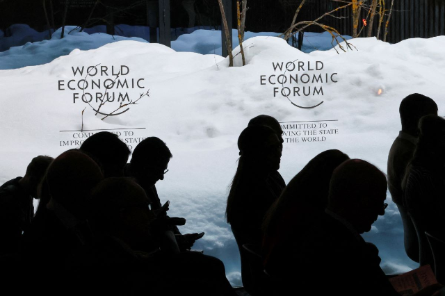 People attend the 54th annual meeting of the World Economic Forum in Davos, Switzerland, January 17, 2024. REUTERS/Denis Balibouse